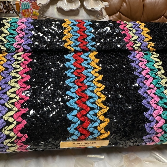 NWOT Kurt Geiger Kensington sequin shoulder crossbody handbag GORGEOUS! - Picture 5 of 11